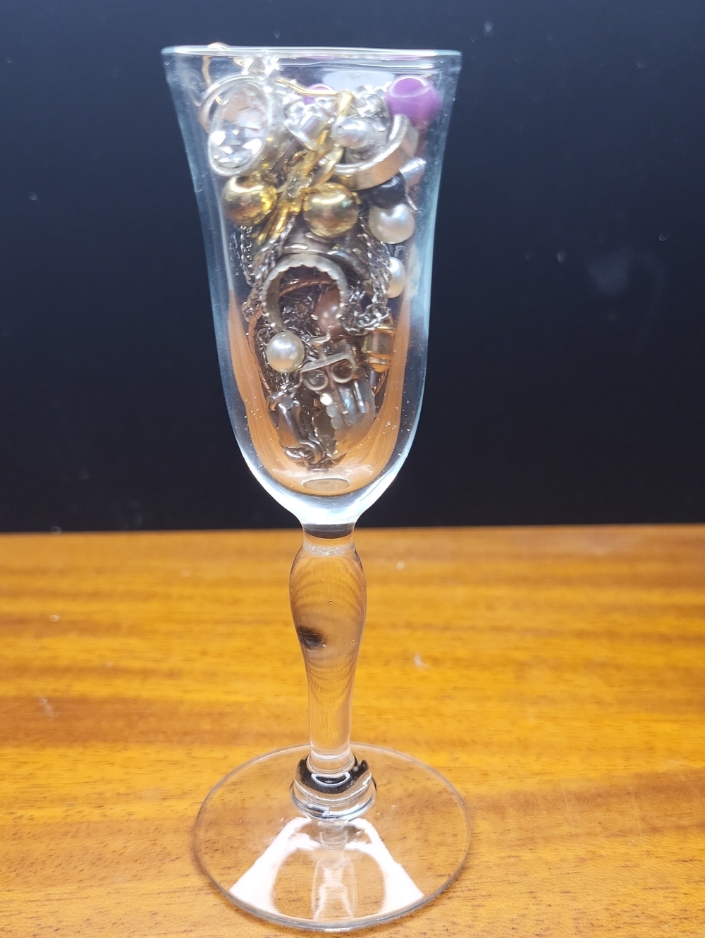 Clear Glass Decorative Stemware Vase - Clear